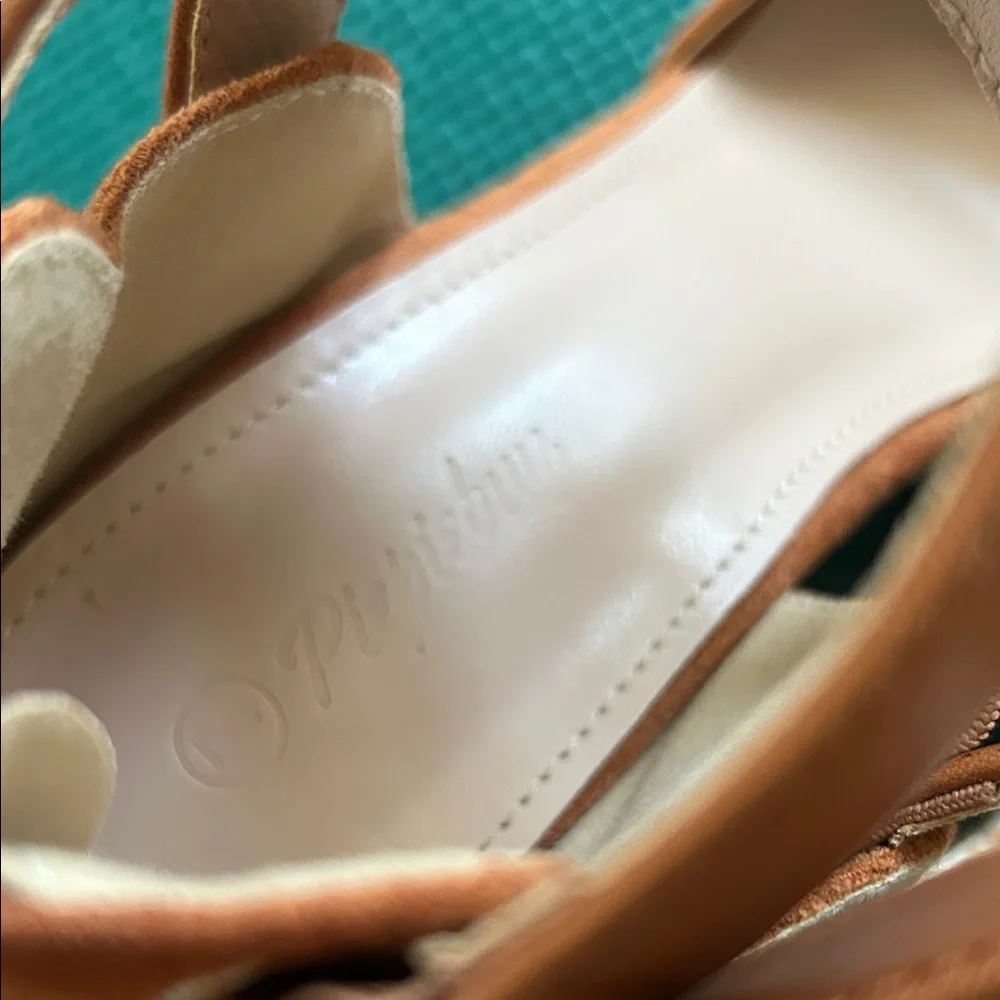 Women's Tan Espadrille Wedge Sandals